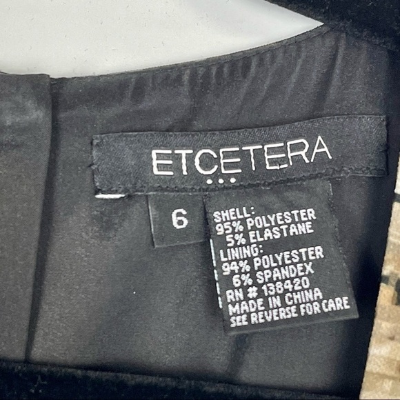 ETCETERA Y2K DIGITAL FLORAL SLEEVELESS SCOOP NECK FITTED SCUBA SHEATH DRESS - Picture 9 of 10